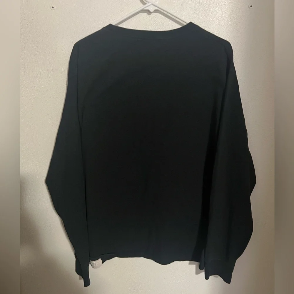 CHAMPION Classic Casual‎ Logo Long Sleeve T Shirt Black White Red Men's Size L